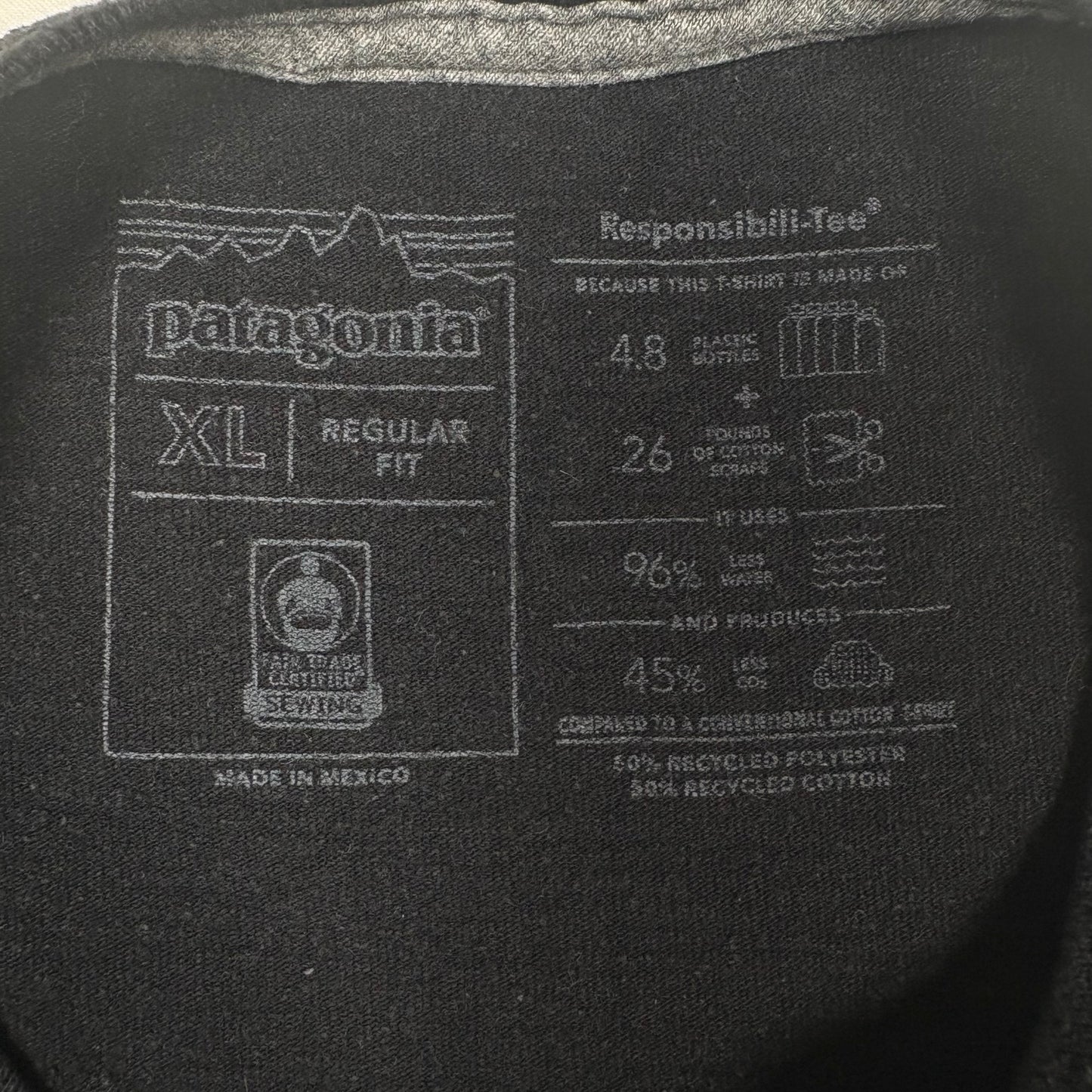 (XL) Patagonia Black T-Shirt