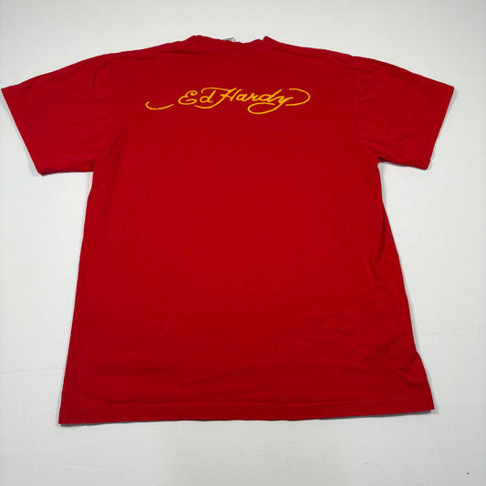 (L) Ed Hardy Red T-Shirt