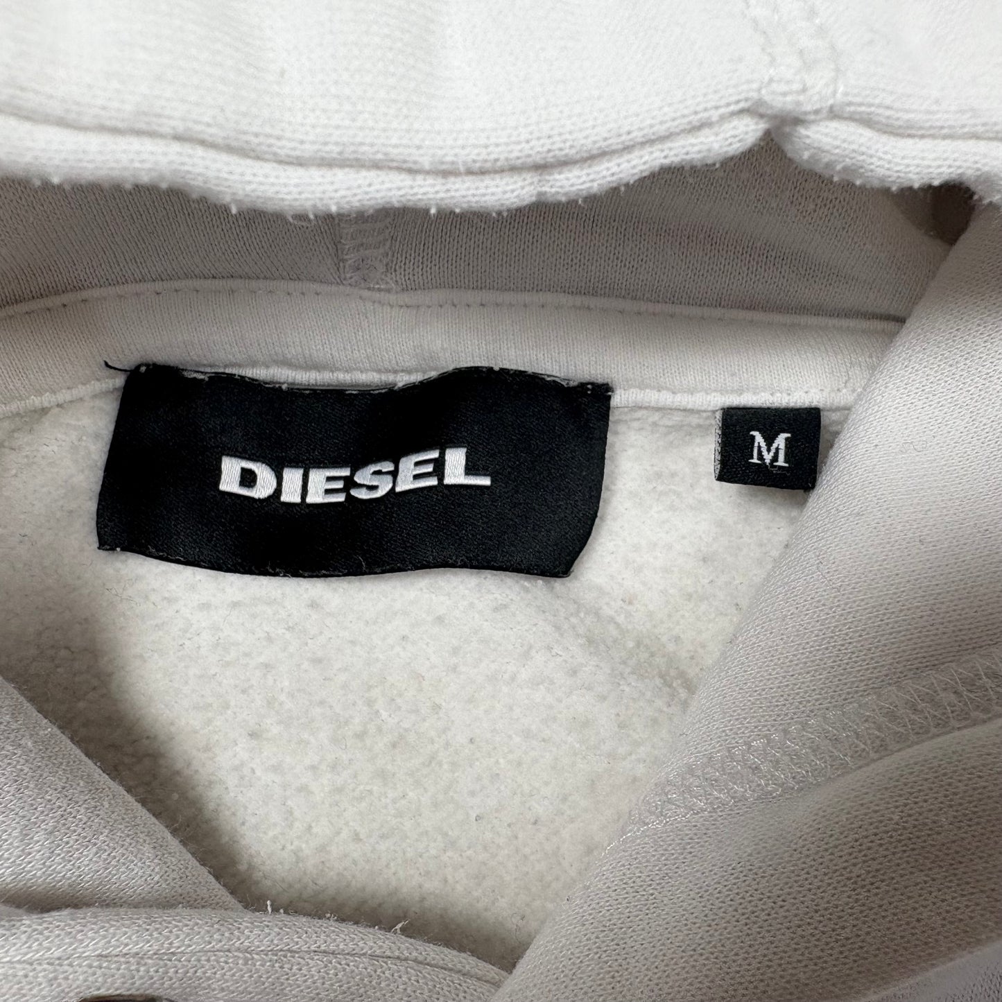 (Мъжка) Бяла тениска с качулка Diesel