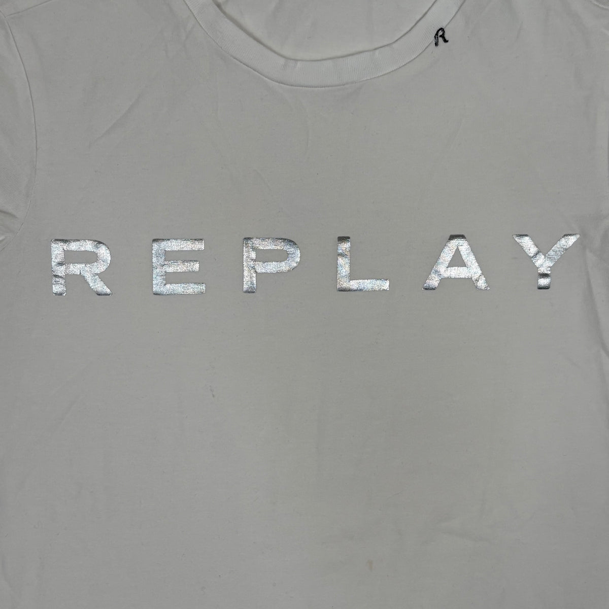 (XS) Replay White Y2K Blouse
