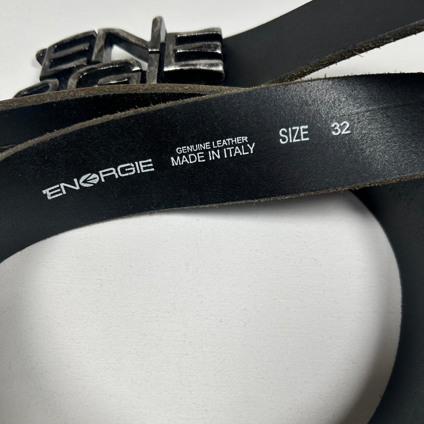 Energie Black Leather Belt