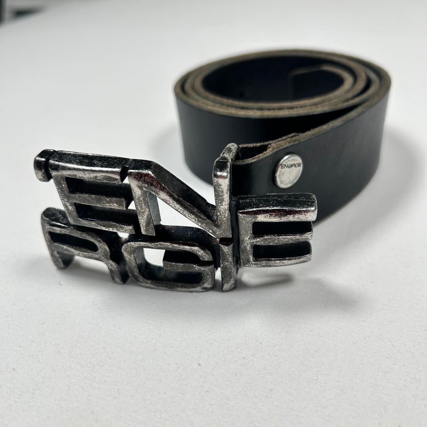 Energie Black Leather Belt