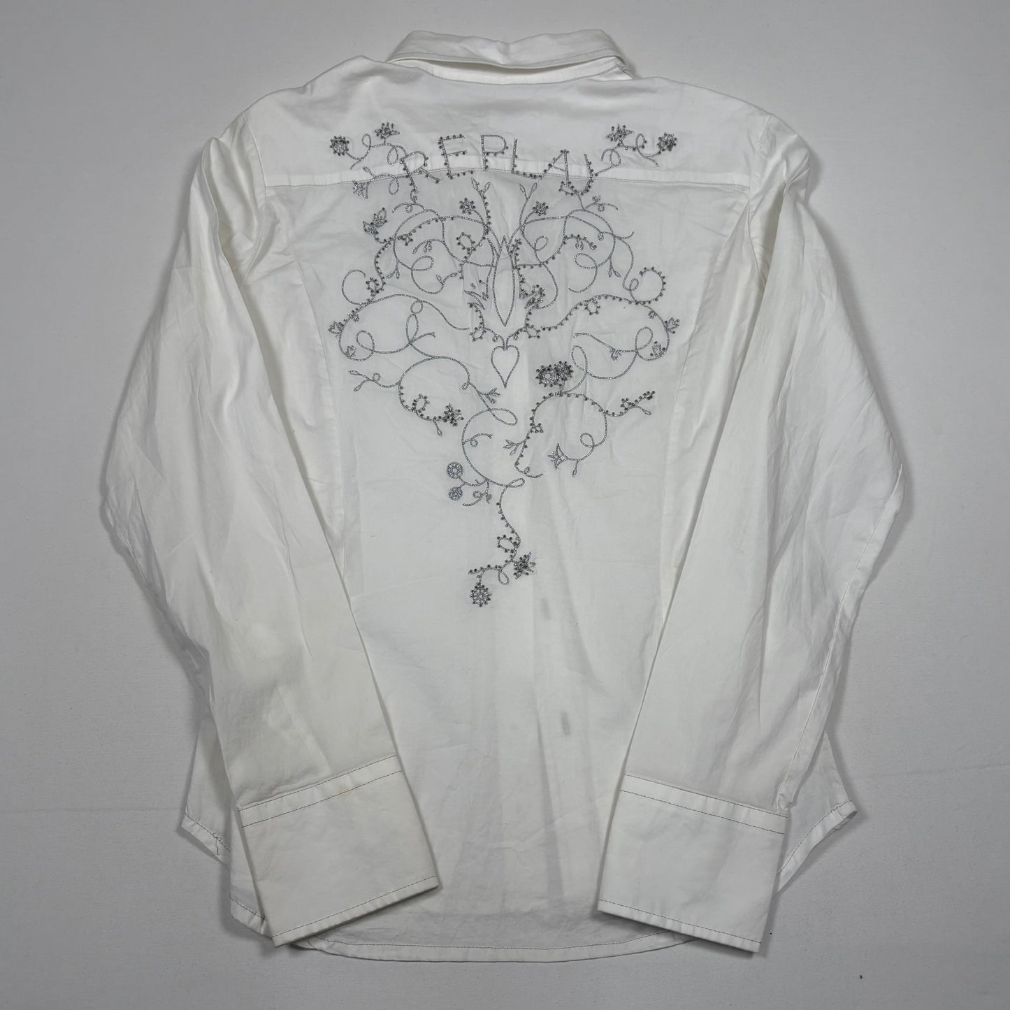 (M) Replay Y2K White Shirt