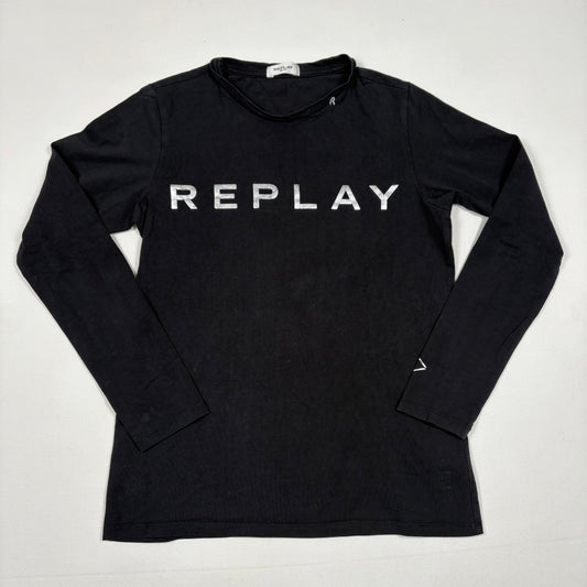 (XS) Replay Black Y2K Blouse