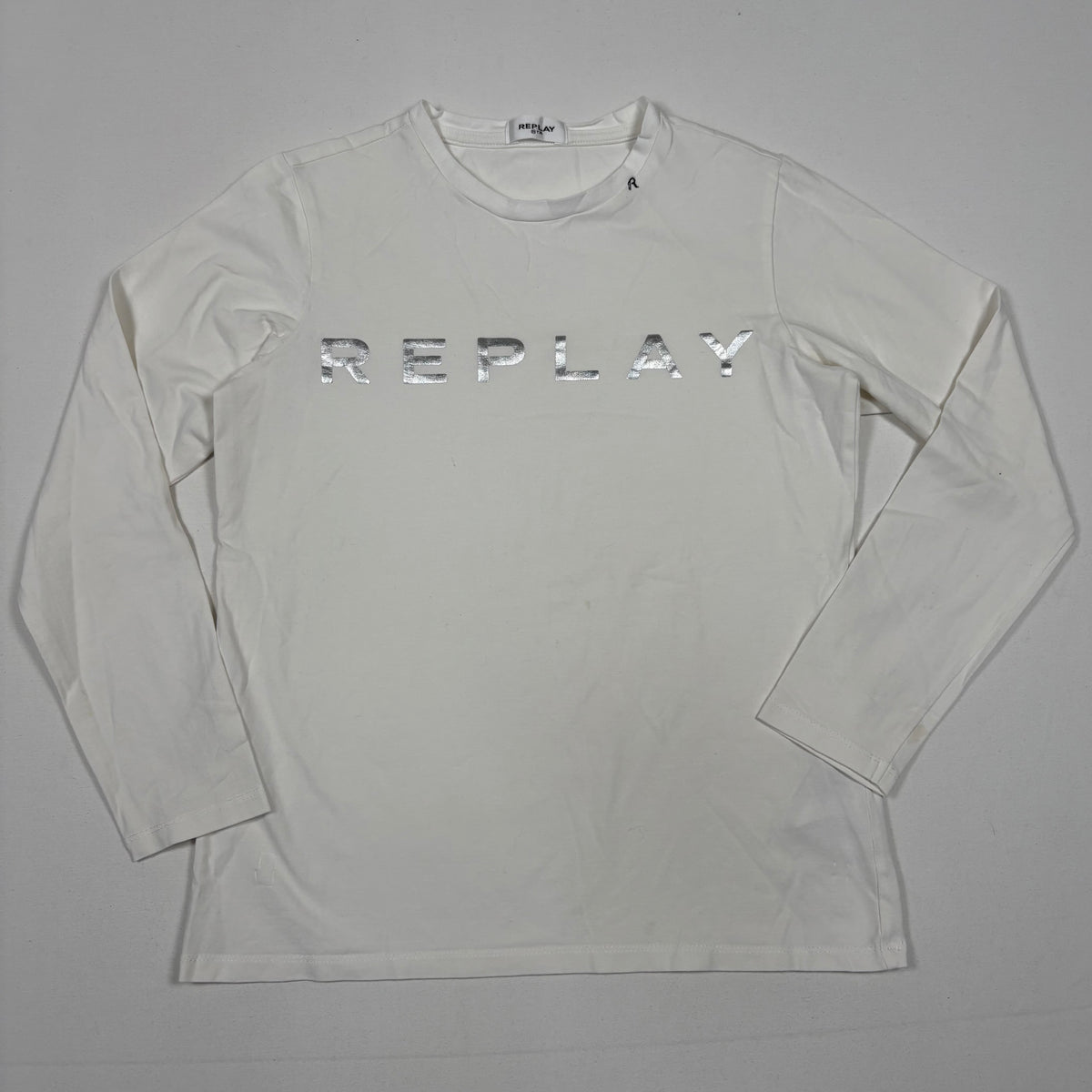 (XS) Replay White Y2K Blouse