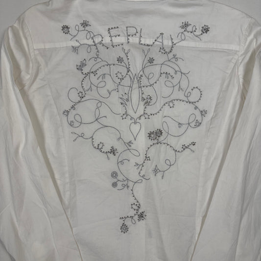 (M) Replay Y2K White Shirt