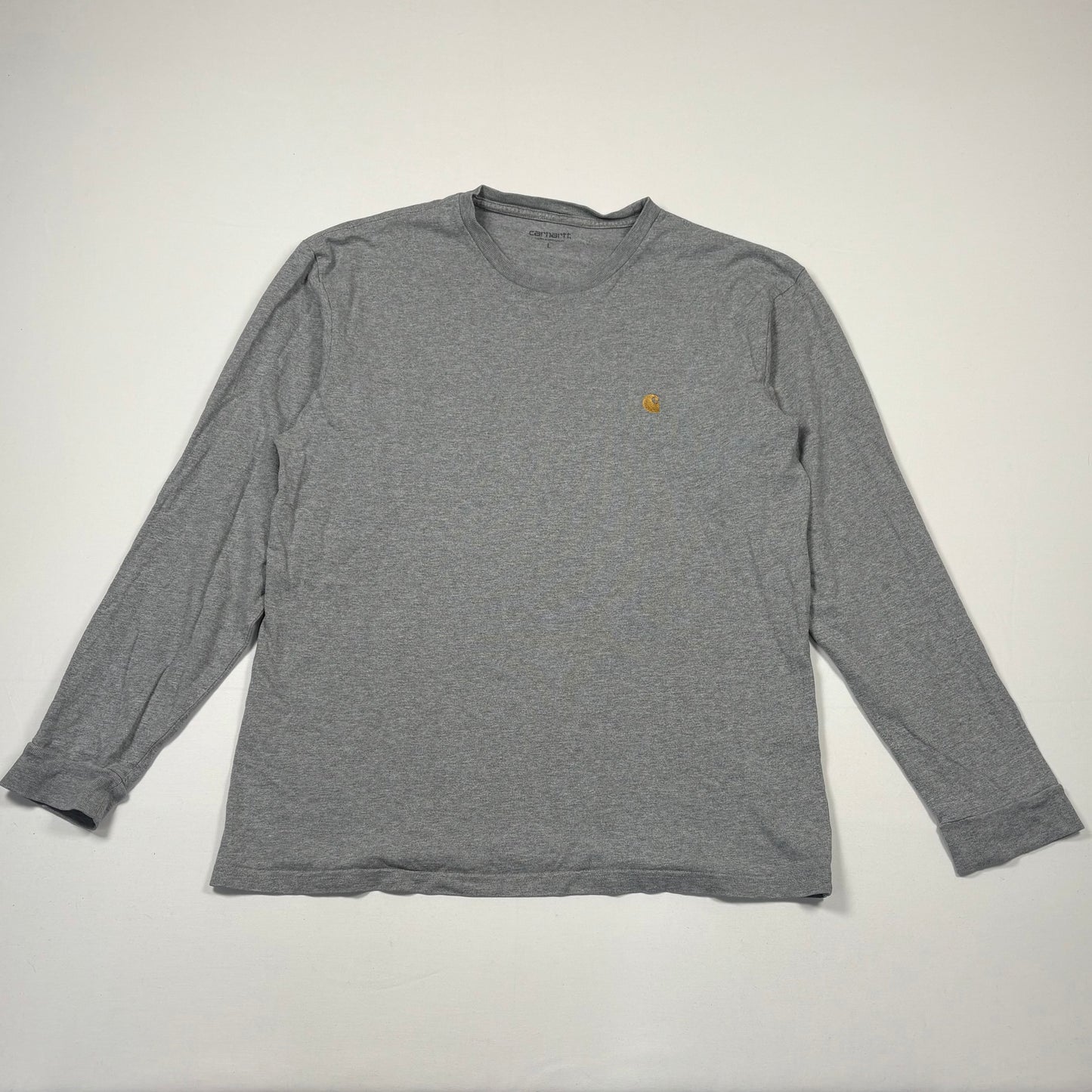 (L) Carhartt Gray Long Sleeve T-Shirt