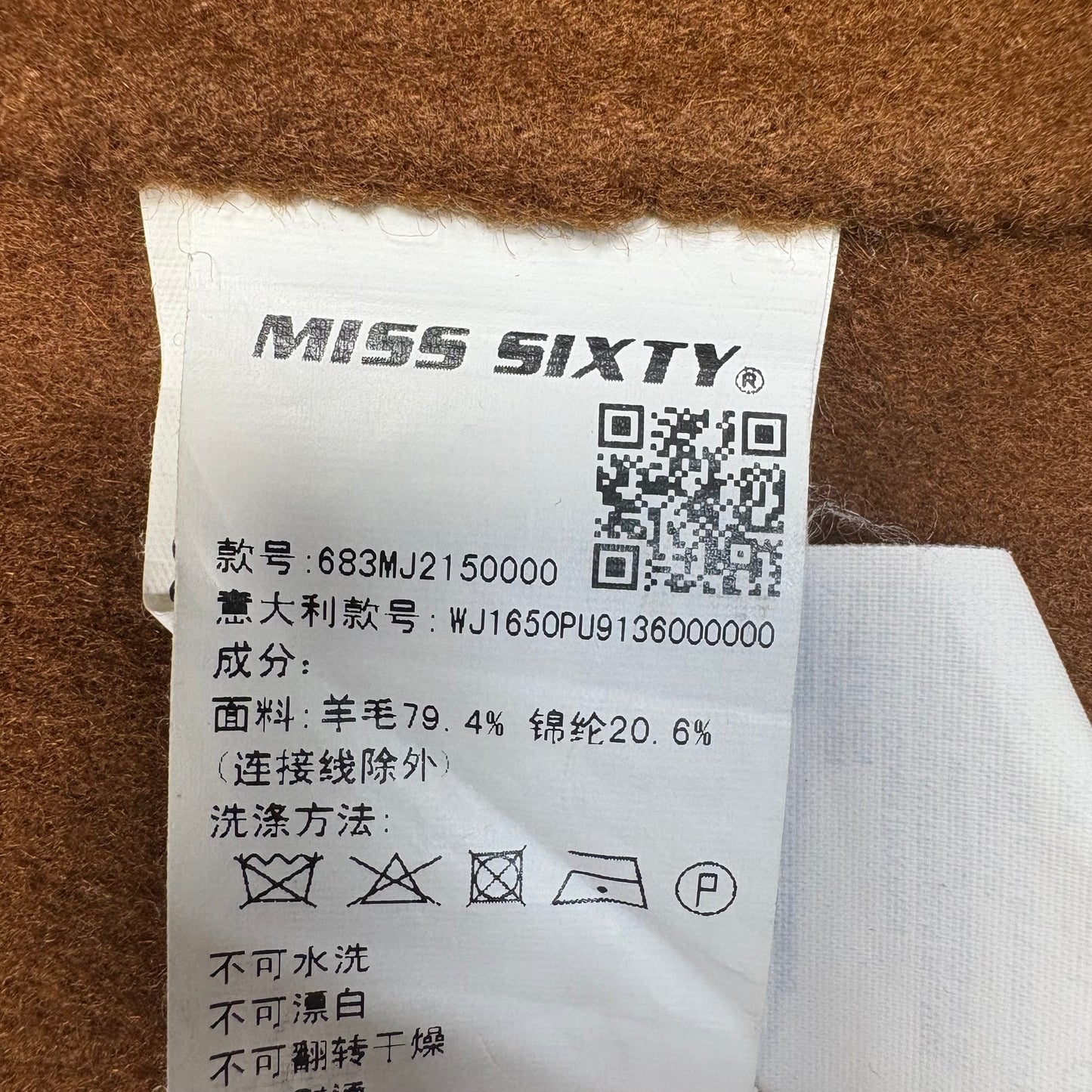 (XS) Miss Sixty Wrap Coat