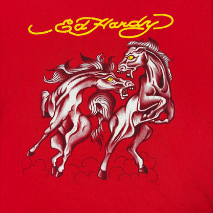 (L) Ed Hardy Red T-Shirt
