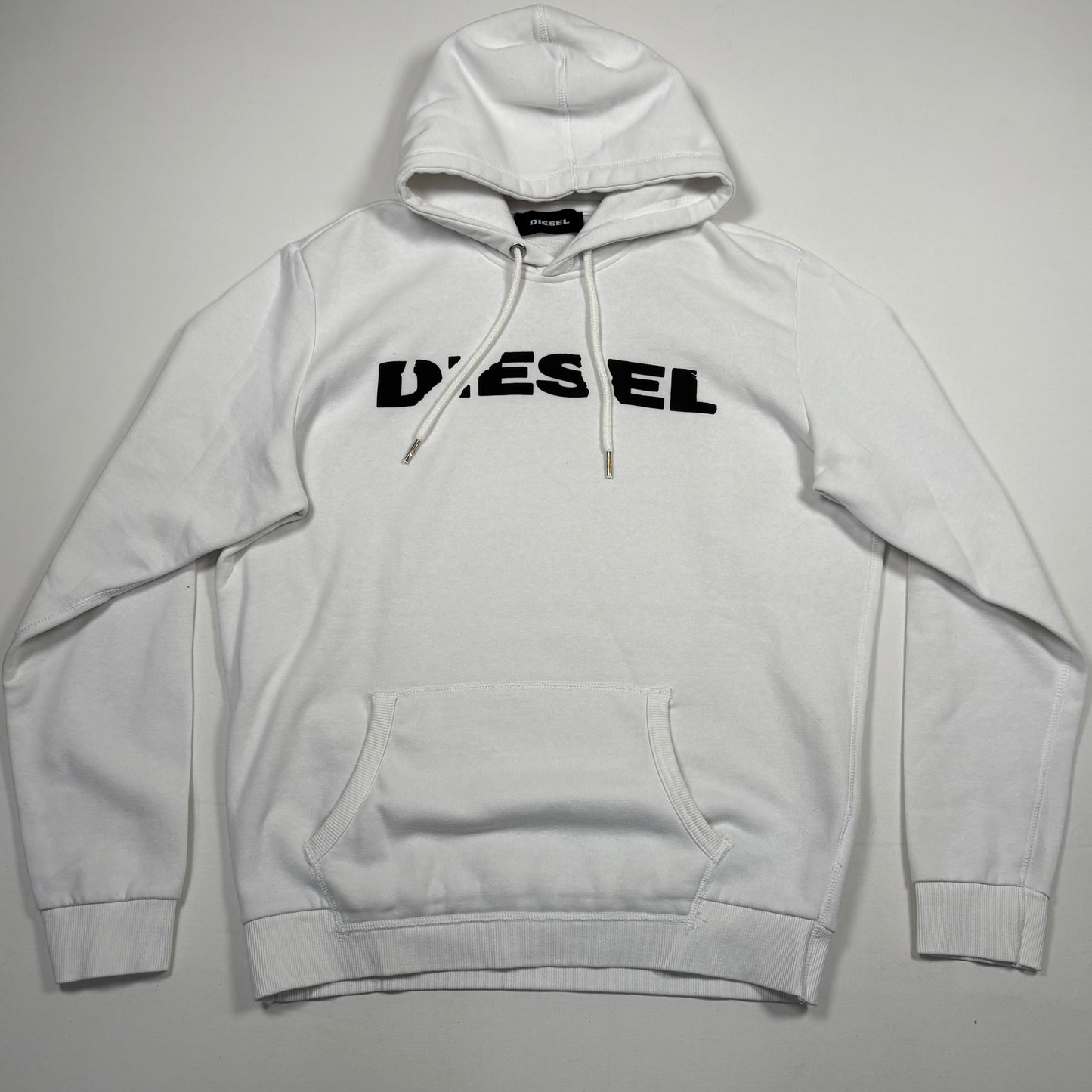 (Мъжка) Бяла тениска с качулка Diesel
