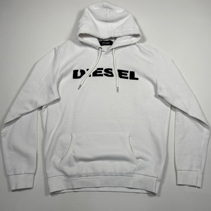 (Мъжка) Бяла тениска с качулка Diesel