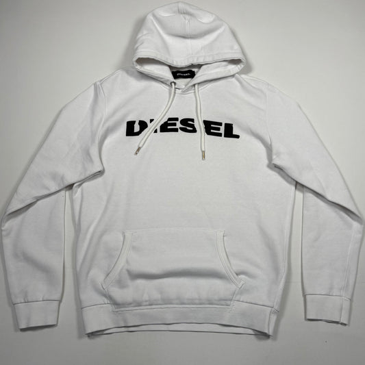 (M) Diesel White Hoodie